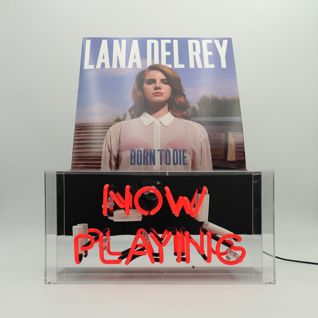 'Now Playing' Glass Neon Box Sign | Locomocean Ltd