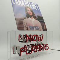 'Now Playing' Glass Neon Box Sign