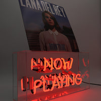 'Now Playing' Glass Neon Box Sign