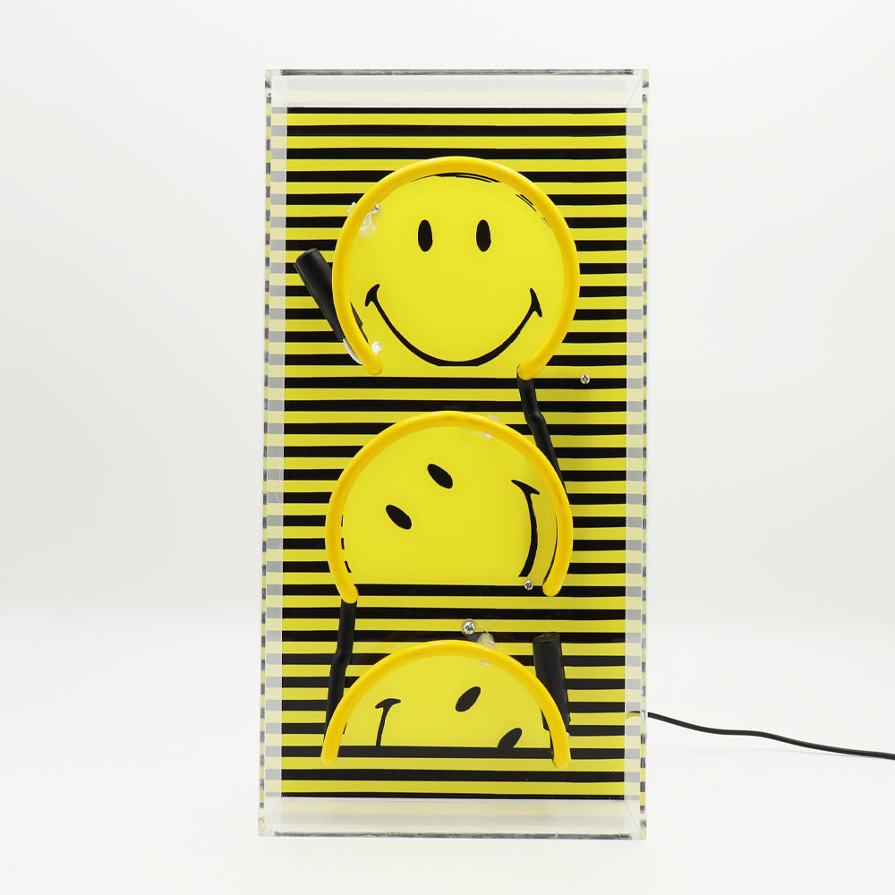 Rise and Shine: The Original Smiley Acrylic Box Glass Neon