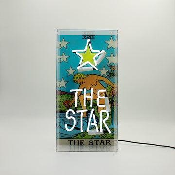 'The Star' Tarot Card Glass Neon Box Sign