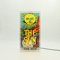 'The Sun' Tarot Card Glass Neon Box Sign