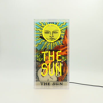 'The Sun' Tarot Card Glass Neon Box Sign