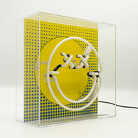 Fun Smile Pink: S.W.Smiley Acrylic Box Glass Neon