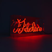 'J'adore' Glass Neon Sign