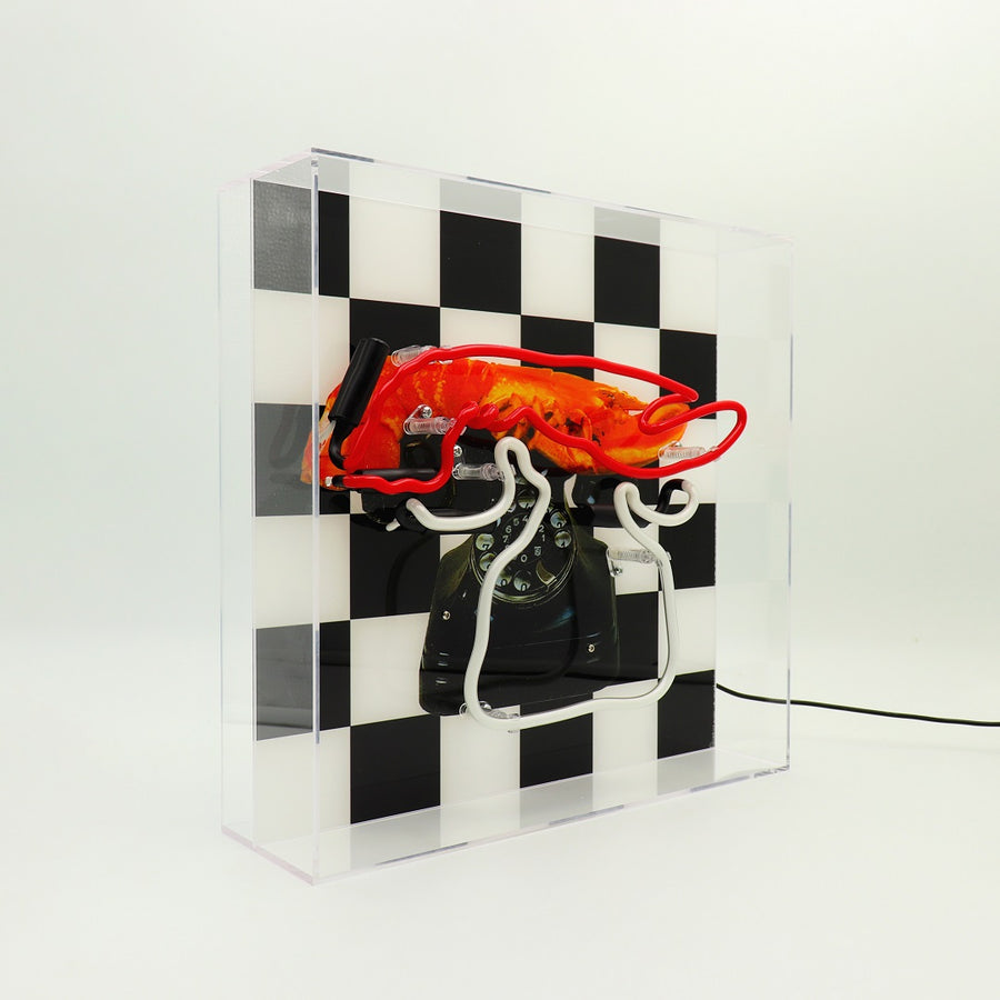 'Lobster Telephone' Glass Neon Box Sign