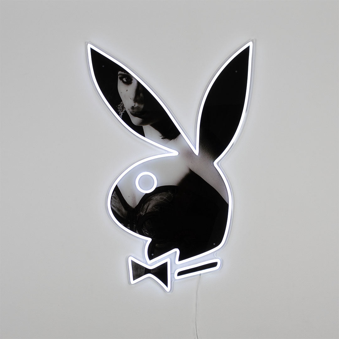Playboy X Locomocean - B&W Playboy Bunny LED Wall Mountable Neon (Pre-Order) - Locomocean Ltd