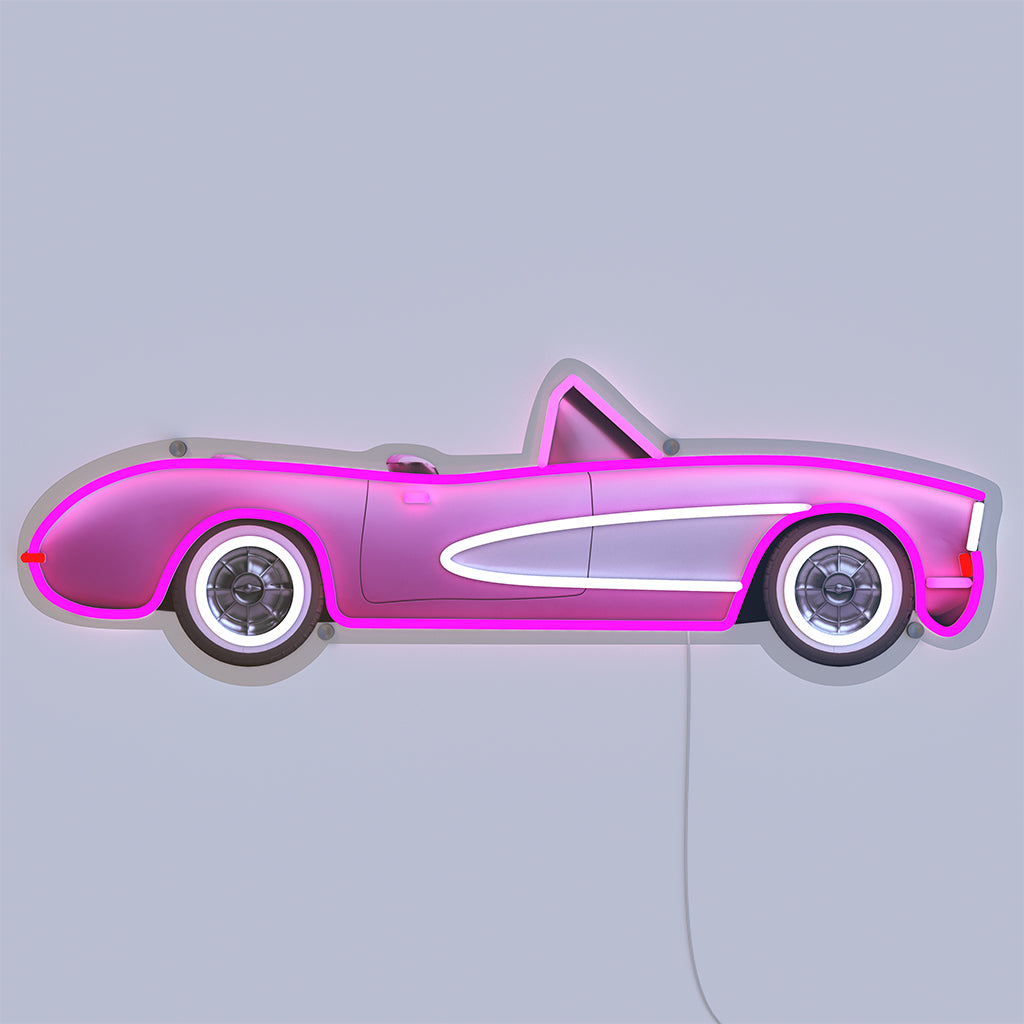 Classic Pink Car Neon LED Sign - Wall Mounted - Locomocean Ltd