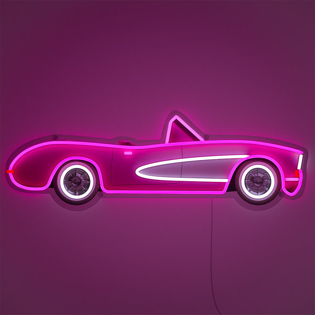 Classic Pink Car Neon LED Sign - Wall Mounted - Locomocean Ltd