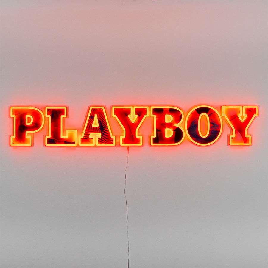 Playboy X Locomocean - Playboy Wordmark Orange LED Wall Mountable Neon (Pre-Order) - Locomocean Ltd