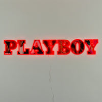 Playboy X Locomocean - Playboy Wordmark Red LED Wall Mountable Neon (Pre-Order) - Locomocean Ltd