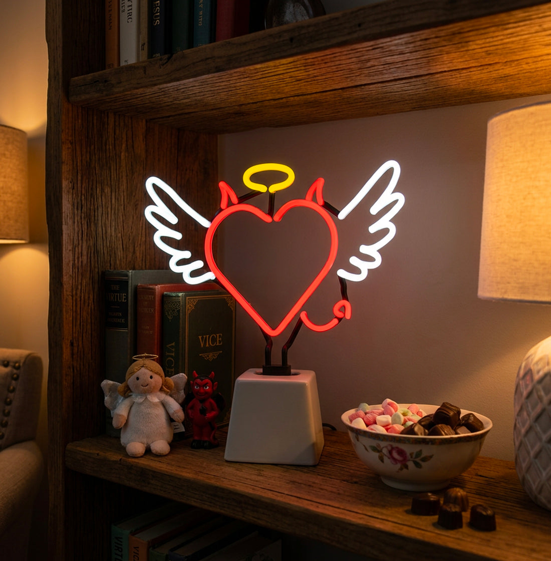 Angel - Devil: Ceramic Base Glass Neon