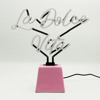 La Dolce Vita Pink: Ceramic Base Glass Neon