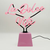 La Dolce Vita Pink: Ceramic Base Glass Neon