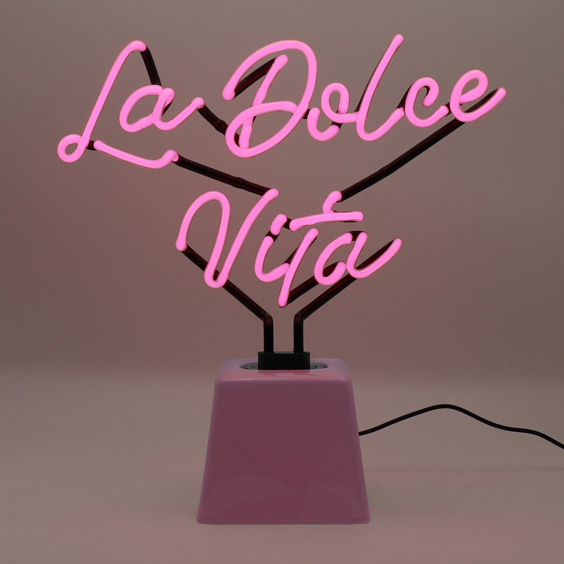 La Dolce Vita Pink: Ceramic Base Glass Neon