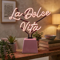 La Dolce Vita Pink: Ceramic Base Glass Neon