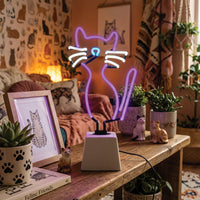 Cat: Ceramic Base Glass Neon