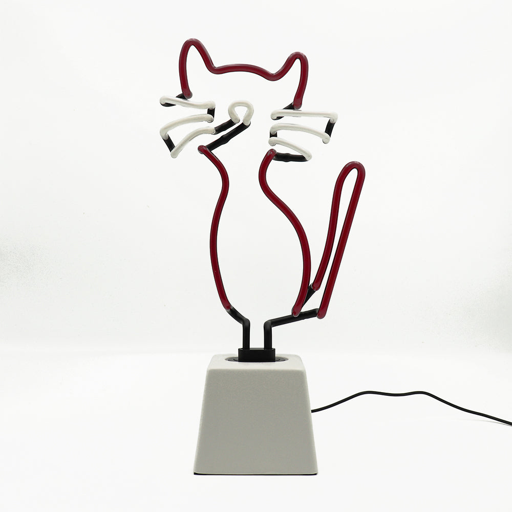Cat: Ceramic Base Glass Neon