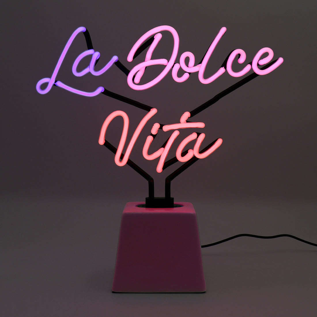 La Dolce Vita: Ceramic Base Glass Neon