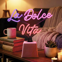 La Dolce Vita: Ceramic Base Glass Neon