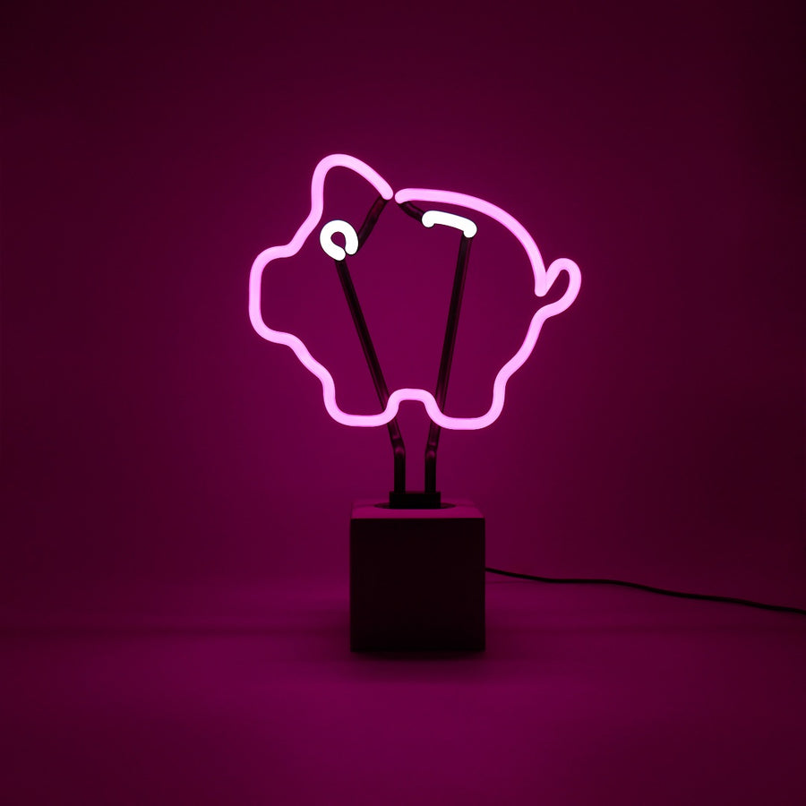 Neon 'Piggy Bank' Sign