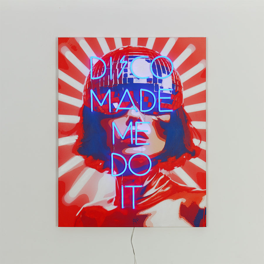 Wall Painting (LED Neon) - 'Disco Made Me Do It' - Locomocean Ltd