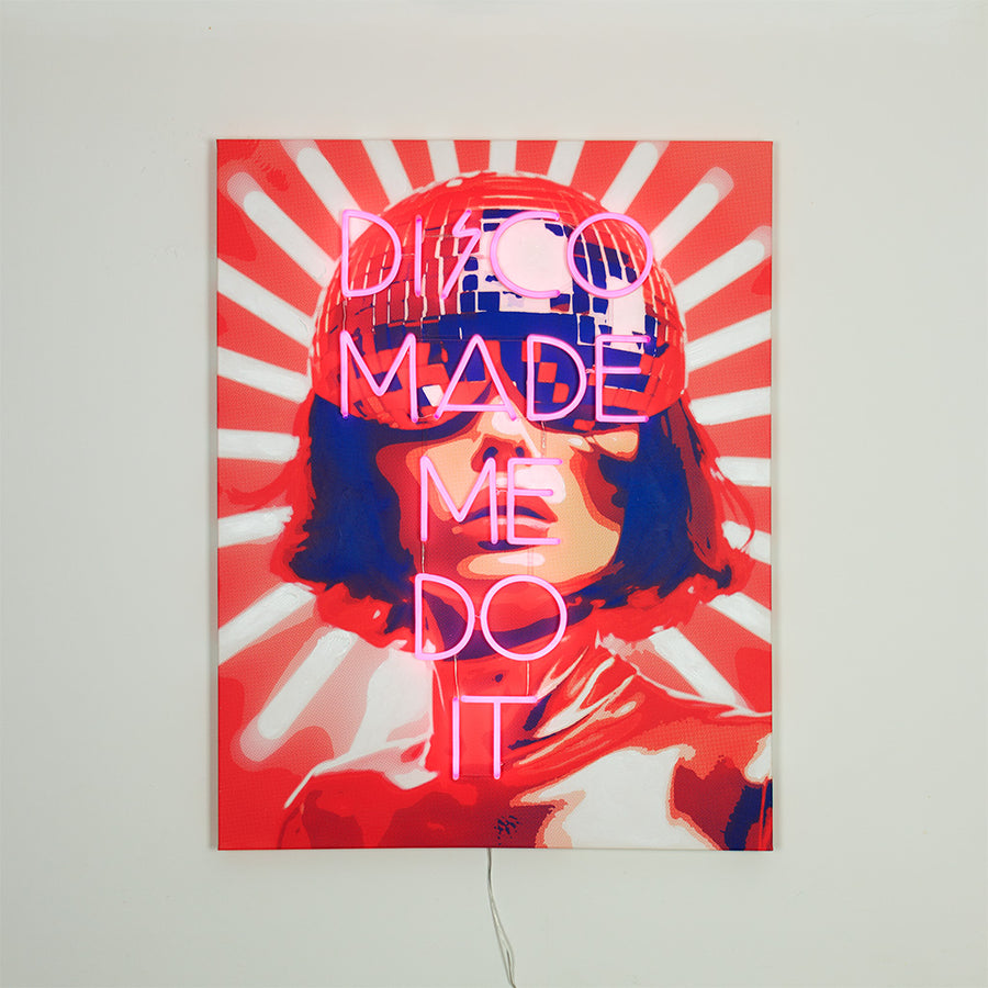 Wall Painting (LED Neon) - 'Disco Made Me Do It' - Locomocean Ltd