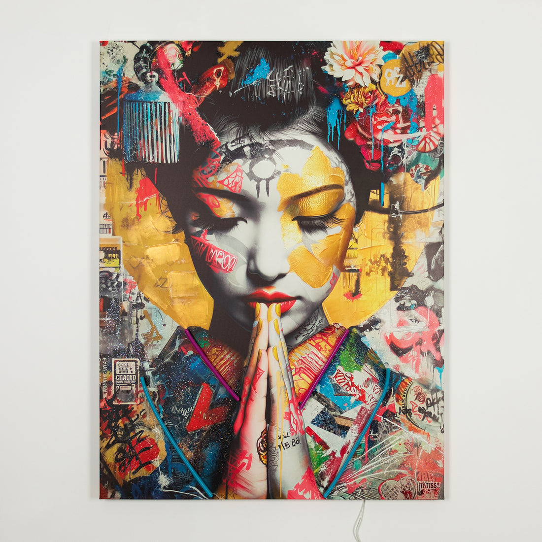 Geisha: LED Neon Canvas