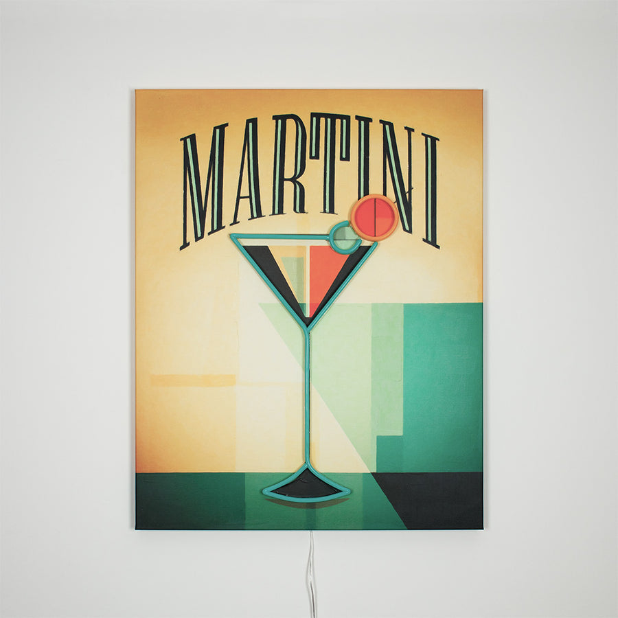 'Martini' - Wall Painting (LED Neon) - Locomocean Ltd
