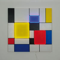 'Mondrian' Inspired - Wall Painting (LED Neon) - Locomocean Ltd