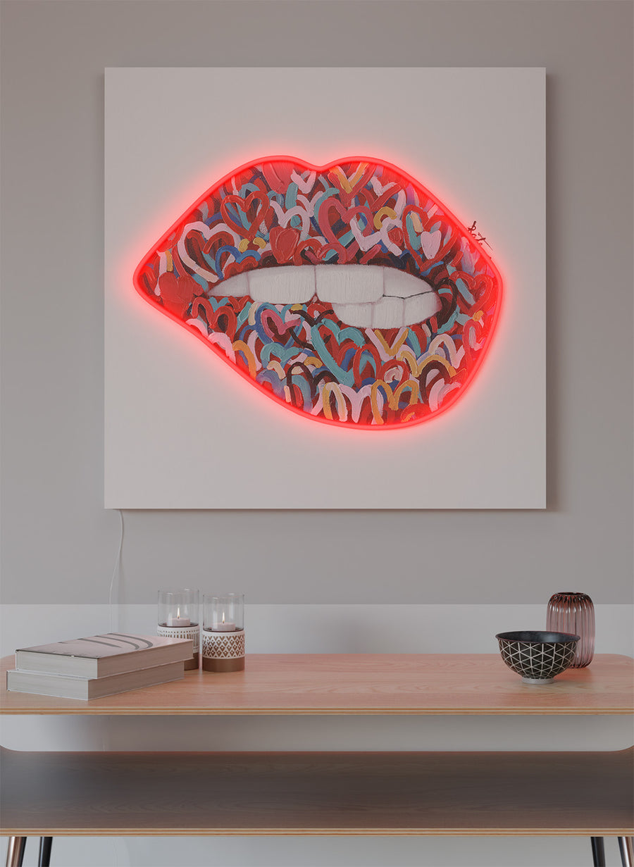 Wall Painting (LED Neon) - Mouth - Locomocean Ltd