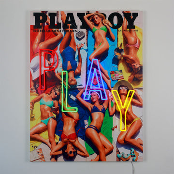 Playboy X Locomocean - Beach Scene Cover (LED Neon) (Pre-Order) - Locomocean Ltd