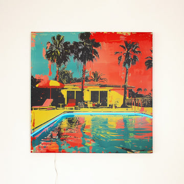 Miami Pool - Wall Painting (LED Neon)