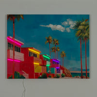 Summer Breeze: LED Neon Canvas