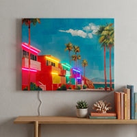 Summer Breeze: LED Neon Canvas