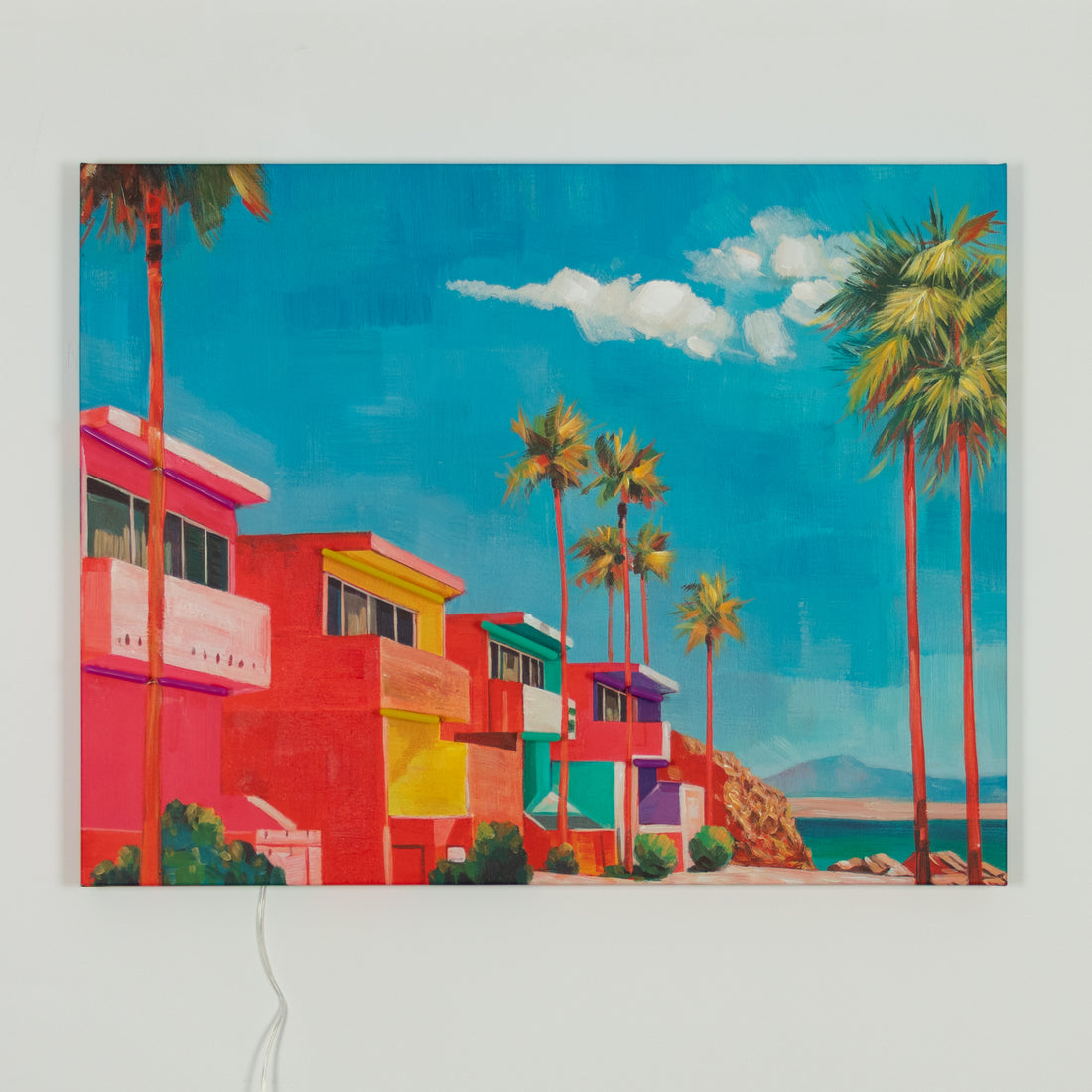 Summer Breeze: LED Neon Canvas