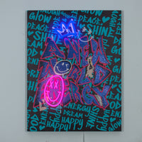 New World Energy Black: S.W.Smiley LED Neon Canvas