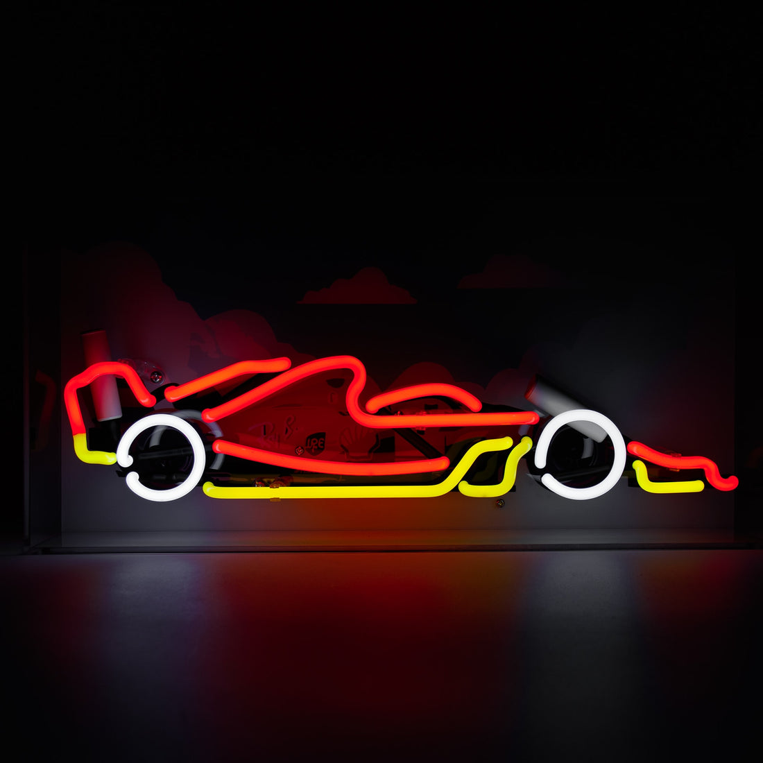 'Formula Racing Car' Glass neon Sign
