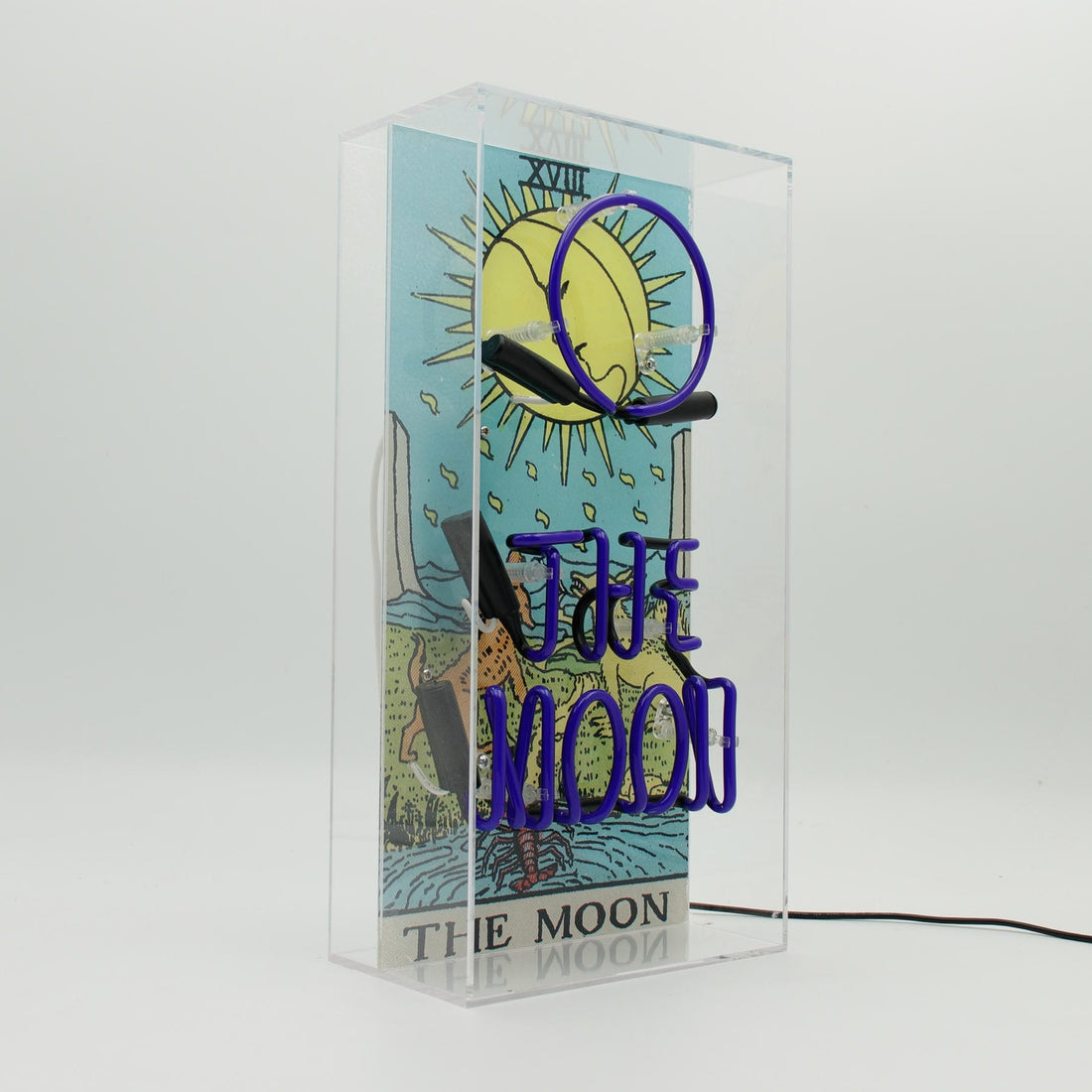 'The Moon' Tarot Glass Neon Box Sign - Locomocean Ltd