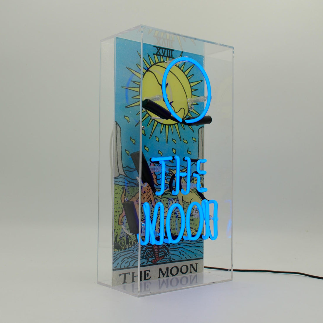 'The Moon' Tarot Glass Neon Box Sign - Locomocean Ltd
