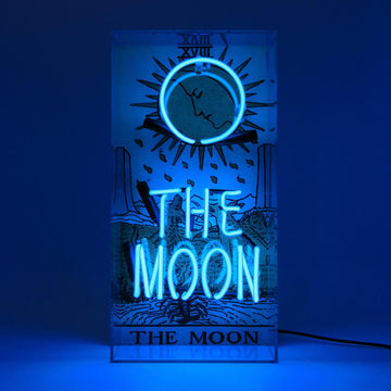 'The Moon' Tarot Glass Neon Box Sign - Locomocean Ltd