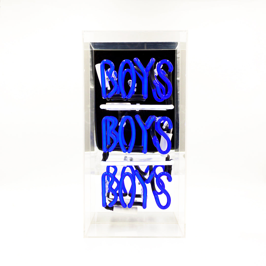 'Boys Boys Boys' Glass Neon Sign - Locomocean Ltd