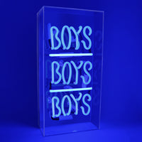 'Boys Boys Boys' Acrylic Box Neon Light - Locomocean Ltd