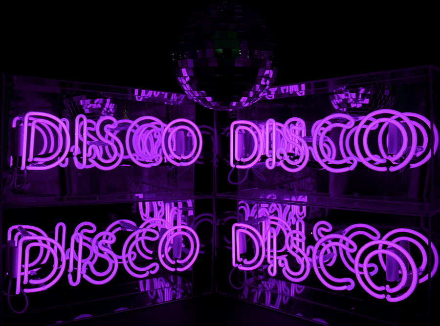 Purple 'Disco' Acrylic Box Neon Light - Locomocean Ltd