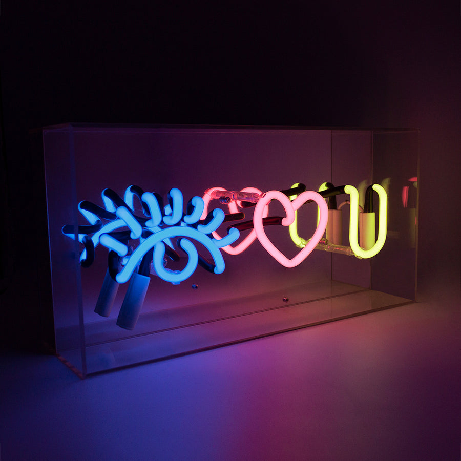 'Eye Love You' Glass Neon Sign - Locomocean Ltd