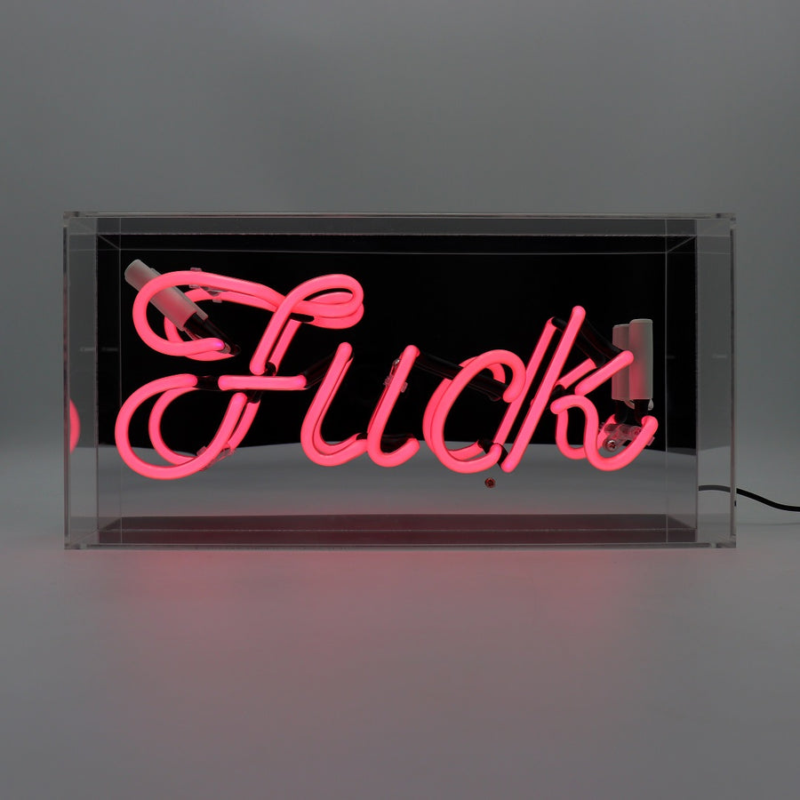 'Fuck' Glass Neon Sign - Locomocean Ltd