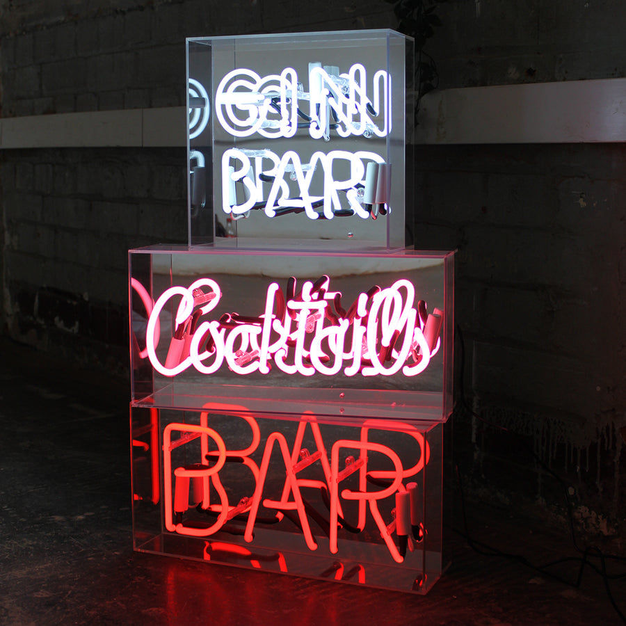 'GIN Bar' Acrylic Box Neon Light - Locomocean Ltd
