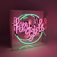 'Hey Girls' Acrylic Box Neon Light - Locomocean Ltd