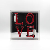 'Love' Glass Neon Sign - Red - Locomocean Ltd