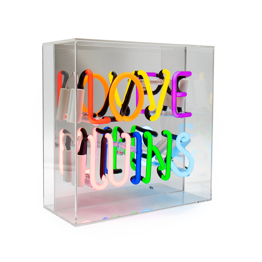 'Love Wins' Acrylic Box Neon Light - Locomocean Ltd
